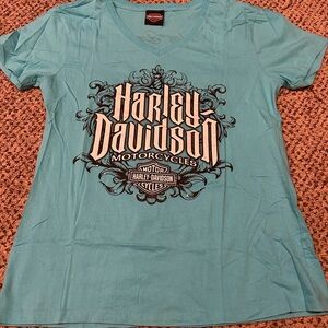 Harley-Davidson Teal Graphic Tee